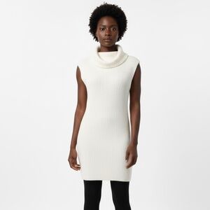 Abercrombie Fitch Sweater Dress Women XS White Ribbed Mini Cable Knit